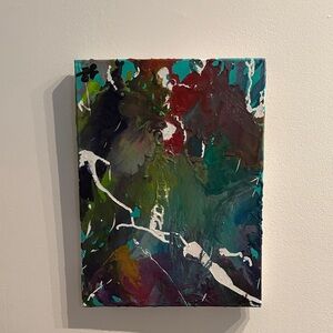 Abstract Canvas Art with Multicolor Design